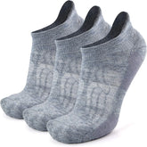 Busy Socks Merino Wool Compression Support Ankle Running Hiking Socks for Men Women, Soft Thick Cushion Tab Socks 3/6 Pairs