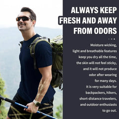 Merino Protect 100% Merino Wool T Shirts for Men Odor Resistance Base Layer Hiking Travel T-Shirt Soft Undershirt