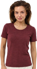 100% Merino Wool Shirt Women - Short Sleeve Tee Base Layer Top Undershirt