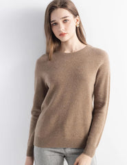 Chanyarn Women's 100% Merino Wool 2025 Fall Winter First-Line Ready to Wear Long Sleeve Seamless Knit Crewneck Sweater