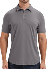 netdraw Men's Ultra Soft Bamboo Viscose Polo Curved Hem S-3XL