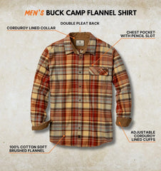 Legendary Whitetails Mens Flannel Long Sleeve Button Down 100% Cotton Shirt