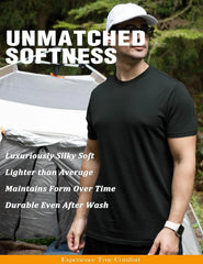 Merino Protect 100% Merino Wool T Shirts for Men Odor Resistance Base Layer Hiking Travel T-Shirt Soft Undershirt
