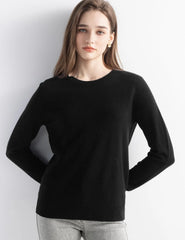 Chanyarn Women's 100% Merino Wool 2025 Fall Winter First-Line Ready to Wear Long Sleeve Seamless Knit Crewneck Sweater
