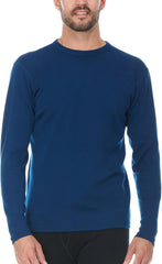 100% Merino Wool - Men's Long Sleeve Crew Shirt - Thermal Base Layer