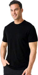 Merino Protect 100% Merino Wool T Shirts for Men Odor Resistance Base Layer Hiking Travel T-Shirt Soft Undershirt