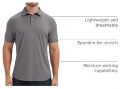 netdraw Men's Ultra Soft Bamboo Viscose Polo Curved Hem S-3XL