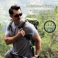 Merino Protect 100% Merino Wool T Shirts for Men Odor Resistance Base Layer Hiking Travel T-Shirt Soft Undershirt