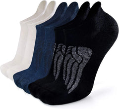 Busy Socks Merino Wool Compression Support Ankle Running Hiking Socks for Men Women, Soft Thick Cushion Tab Socks 3/6 Pairs