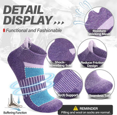 Anlisim Merino Wool Ankle Running Hiking Socks for Women and Men
