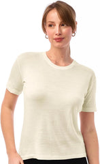 100% Merino Wool Shirt Women - Short Sleeve Tee Base Layer Top Undershirt