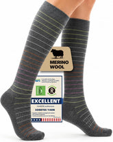 Merino Wool Compression Socks for Women Men 15-20 mmHg for flying