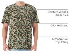 Merino Protect 100% Merino Wool T Shirts for Men Odor Resistance Base Layer Hiking Travel T-Shirt Soft Undershirt