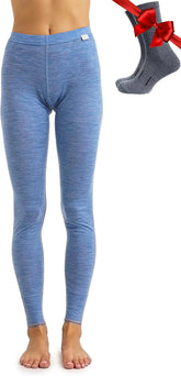 100% Merino Wool Base Layer Women Pants - Thermal Leggings Underwear