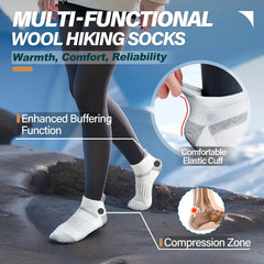 Anlisim Merino Wool Ankle Running Hiking Socks for Women and Men