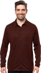 100% Merino Wool Button Up Shirt Men - Long & Short Sleeve Breathable