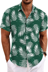 COOFANDY Men's Linen Shirts Short Sleeve Casual Shirts Button Down Shirt for Men Beach Summer Wedding Shirt