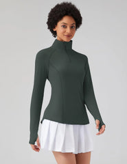 LOMON Women Long Sleeve Shirts Sun Protection 1/4 Zip Summer Quick Dry Hiking Shirts Quarter Zip Pullover for Women