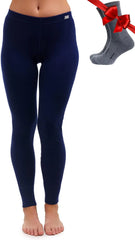 100% Merino Wool Base Layer Women Pants - Thermal Leggings Underwear