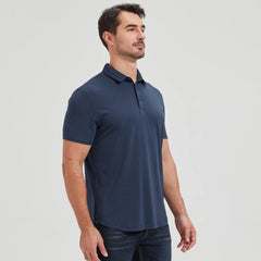 netdraw Men's Ultra Soft Bamboo Viscose Polo Curved Hem S-3XL