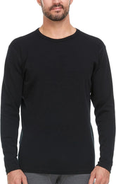 100% Merino Wool - Men's Long Sleeve Crew Shirt - Thermal Base Layer