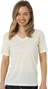100% Merino Wool Shirt Women - Short Sleeve Tee Base Layer Top Undershirt