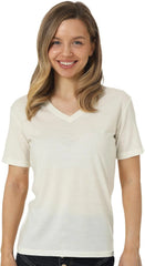 100% Merino Wool Shirt Women - Short Sleeve Tee Base Layer Top Undershirt