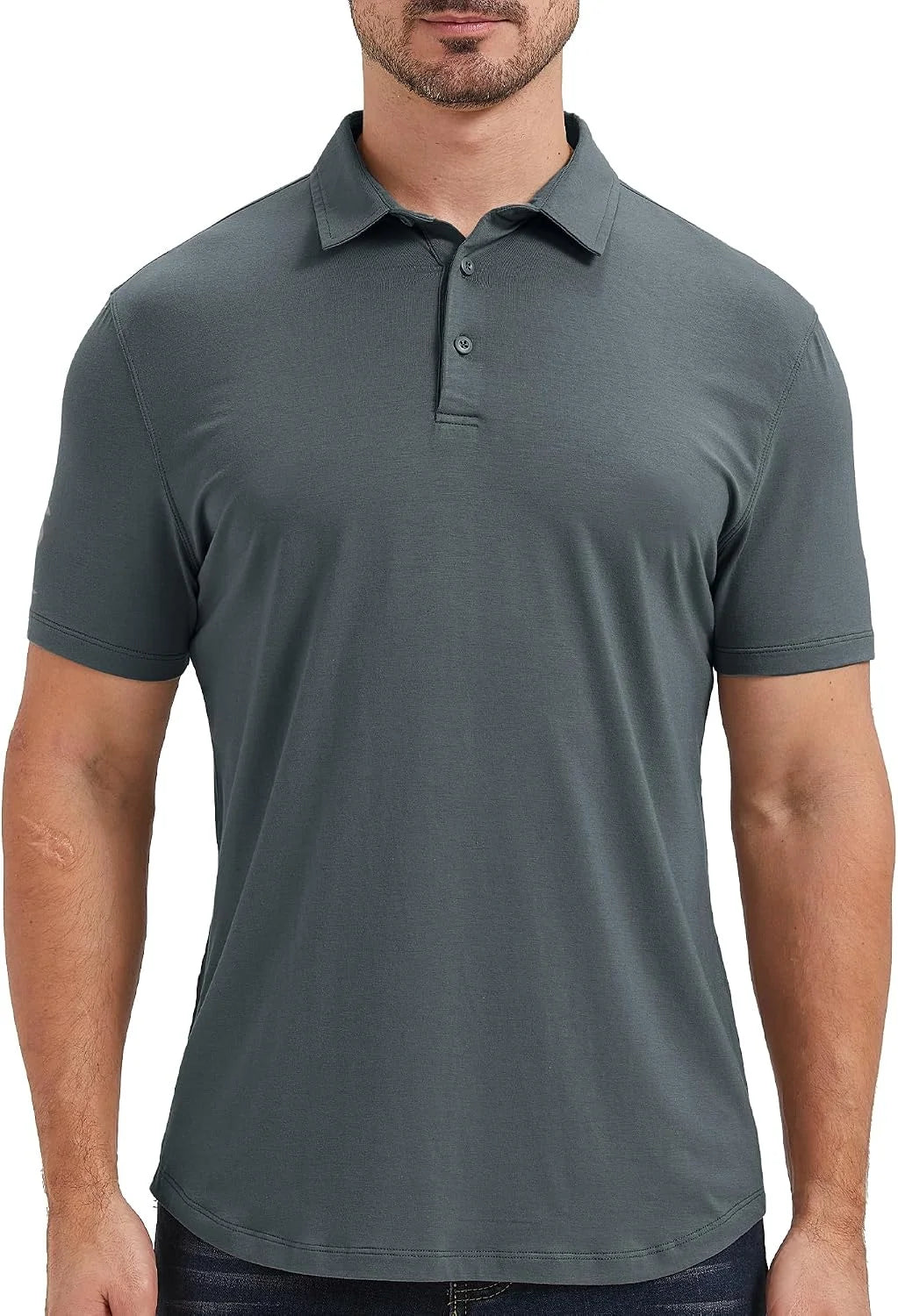 netdraw Men's Ultra Soft Bamboo Viscose Polo Curved Hem S-3XL
