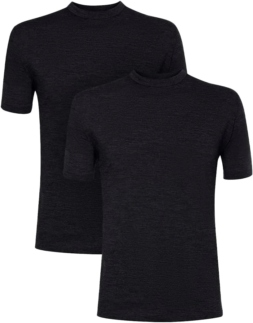 100% Merino Wool T-Shirt Men - Short Sleeve Undershirt Base Layer Top