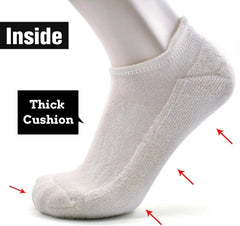 Busy Socks Merino Wool Compression Support Ankle Running Hiking Socks for Men Women, Soft Thick Cushion Tab Socks 3/6 Pairs