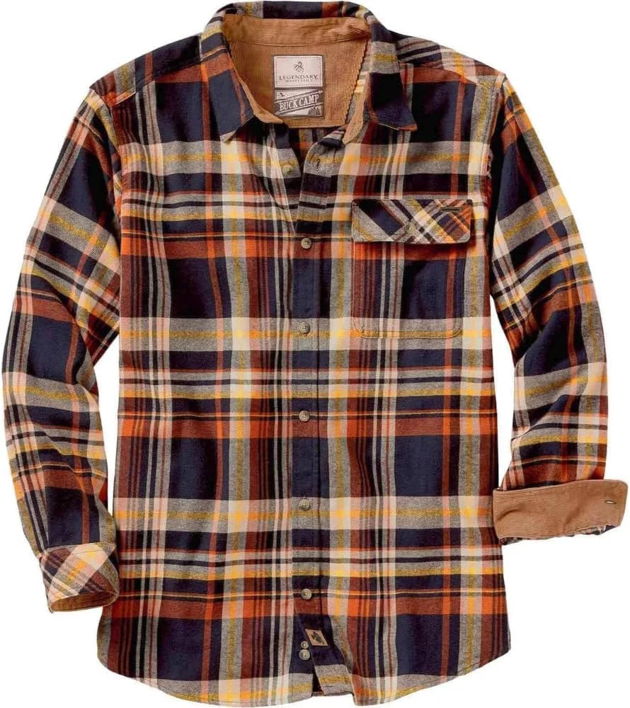 Legendary Whitetails Mens Flannel Long Sleeve Button Down 100% Cotton Shirt