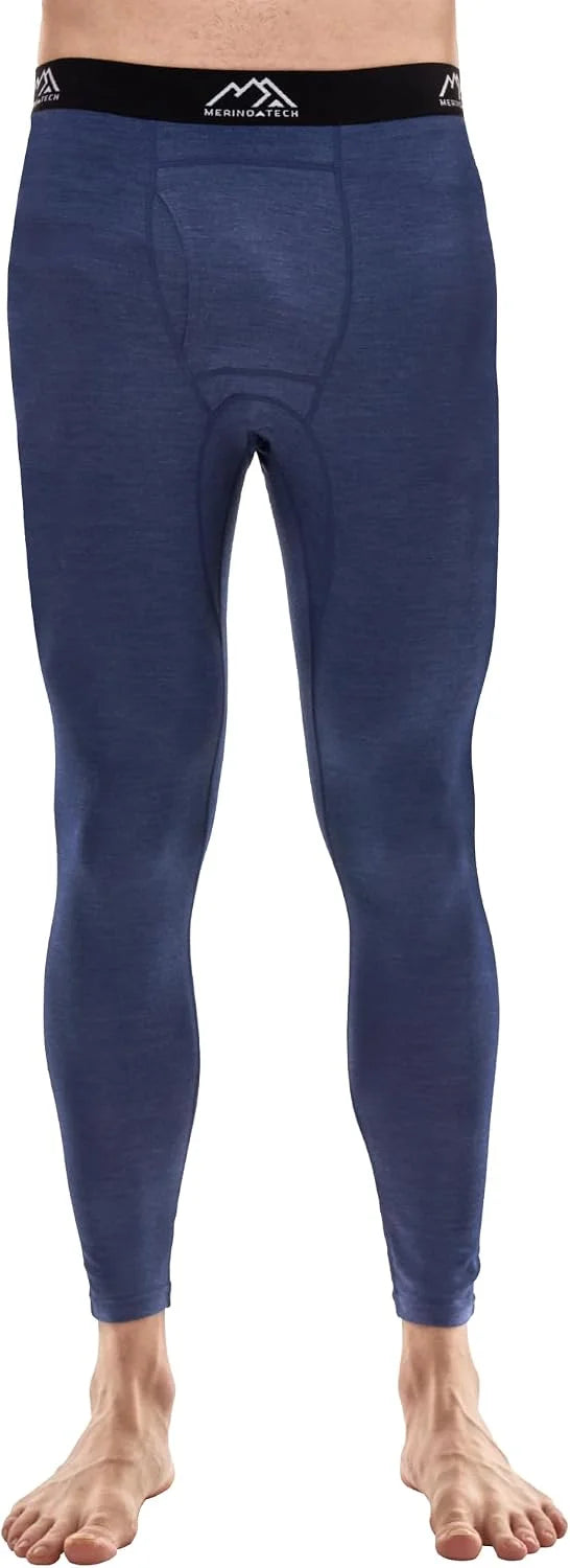 100% Merino Wool Base Layer Mens Long Johns - Thermal Underwear Bottoms