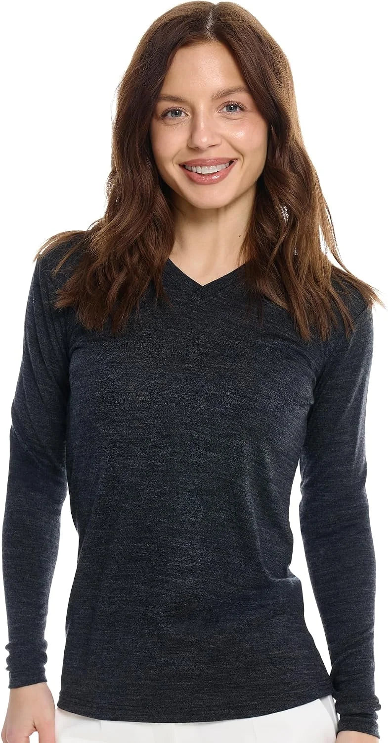 100% Merino Wool Base Layer Women - Thermal Merino Wool Shirt Women