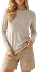 Merino Wool Shirt Women Lightweight Breathable Basic Tees Long Sleeve Sun Protection Shirts