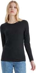 100% Merino Wool Base Layer Women Soft Thermal Long Sleeve Everyday Shirt