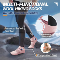 Anlisim Merino Wool Ankle Running Hiking Socks for Women and Men