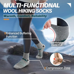 Anlisim Merino Wool Ankle Running Hiking Socks for Women and Men
