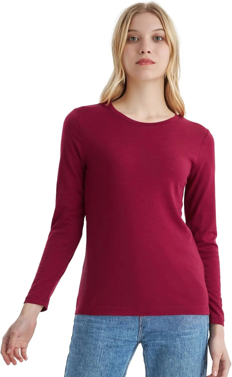 100% Merino Wool Base Layer Women Soft Thermal Long Sleeve Everyday Shirt