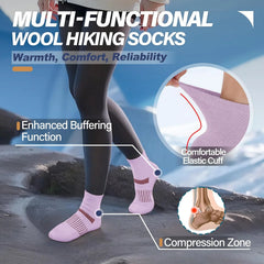 Anlisim Merino Wool Ankle Running Hiking Socks for Women and Men