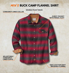 Legendary Whitetails Mens Flannel Long Sleeve Button Down 100% Cotton Shirt