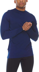 100% Merino Wool - Men's Long Sleeve Crew Shirt - Thermal Base Layer