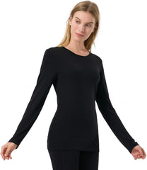 100% Merino Wool Base Layer Women Soft Thermal Long Sleeve Everyday Shirt