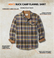 Legendary Whitetails Mens Flannel Long Sleeve Button Down 100% Cotton Shirt