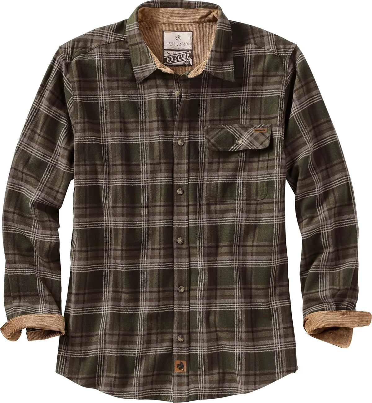 Legendary Whitetails Mens Flannel Long Sleeve Button Down 100% Cotton Shirt
