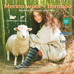 Merino Wool Compression Socks for Women Men 15-20 mmHg for flying