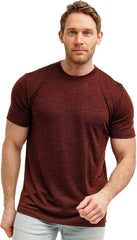 100% Merino Wool T-Shirt Men - Short Sleeve Undershirt Base Layer Top