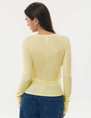 Women's Merino Wool Blend Shirts Long Sleeve Tops Crew Neck Fitted Basic Tee Cozy Embrace Collection