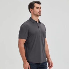 netdraw Men's Ultra Soft Bamboo Viscose Polo Curved Hem S-3XL