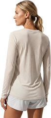 Merino Wool Shirt Women Lightweight Breathable Basic Tees Long Sleeve Sun Protection Shirts