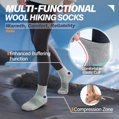 Anlisim Merino Wool Ankle Running Hiking Socks for Women and Men